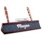 Tribal Arrows Red Mahogany Nameplates with Business Card Holder - Angle