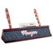 Tribal Arrows Red Mahogany Nameplate with Business Card Holder (Personalized)