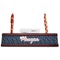 Tribal Arrows Red Mahogany Nameplates with Business Card Holder - Straight