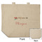 Tribal Arrows Reusable Cotton Grocery Bag - Front & Back View