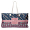 Tribal Arrows Large Rope Tote Bag - Front View
