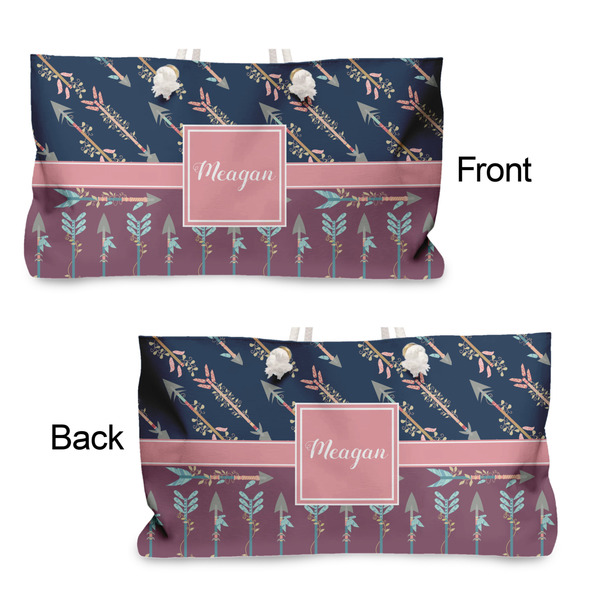 Tribal Arrows Large Rope Tote - From & Back View