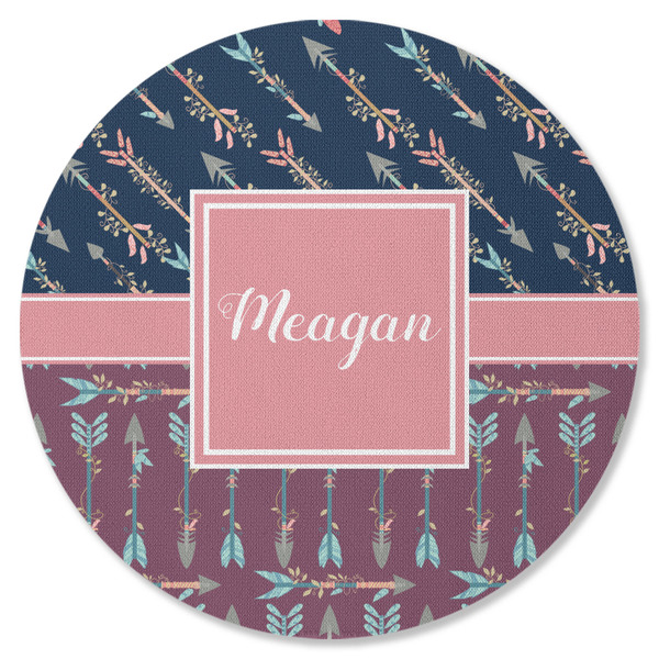 Tribal Arrows Round Coaster Rubber Back - Single