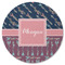 Tribal Arrows Round Rubber Backed Coaster (Personalized)