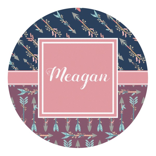 Custom Tribal Arrows Round Decal - Large (Personalized)