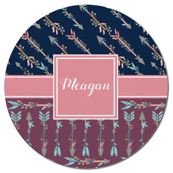 Tribal Arrows Round Fridge Magnet - FRONT