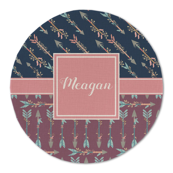 Tribal Arrows Round Linen Placemats - FRONT (Double Sided)