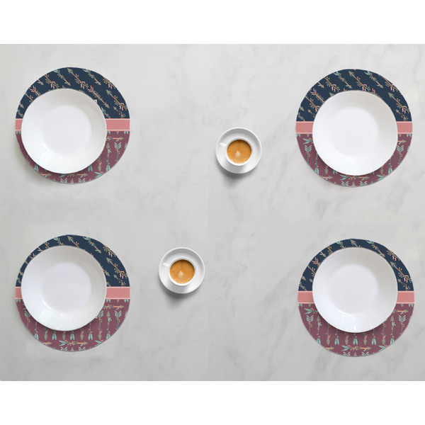 Tribal Arrows Round Linen Placemats - LIFESTYLE (set of 4)