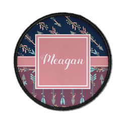 Tribal Arrows Iron On Round Patch w/ Name or Text