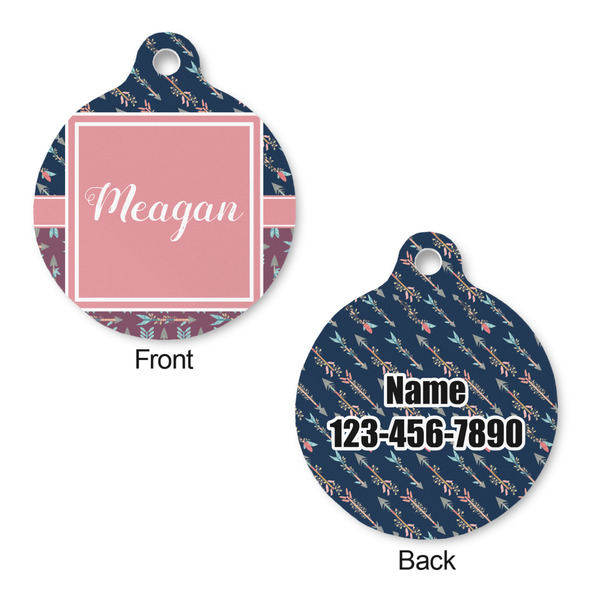 Tribal Arrows Round Pet ID Tag - Large - Approval