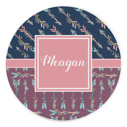 Tribal Arrows Round Stone Trivet (Personalized)