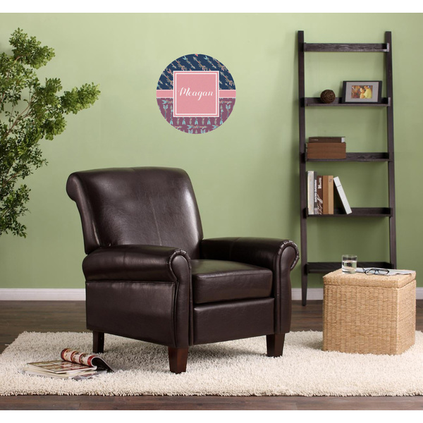 Tribal Arrows Round Wall Decal on Living Room Wall