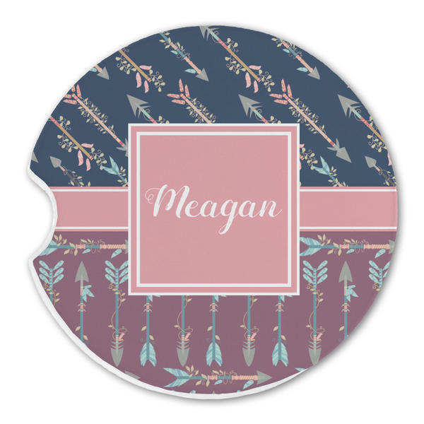 Tribal Arrows Sandstone Car Coaster - Single