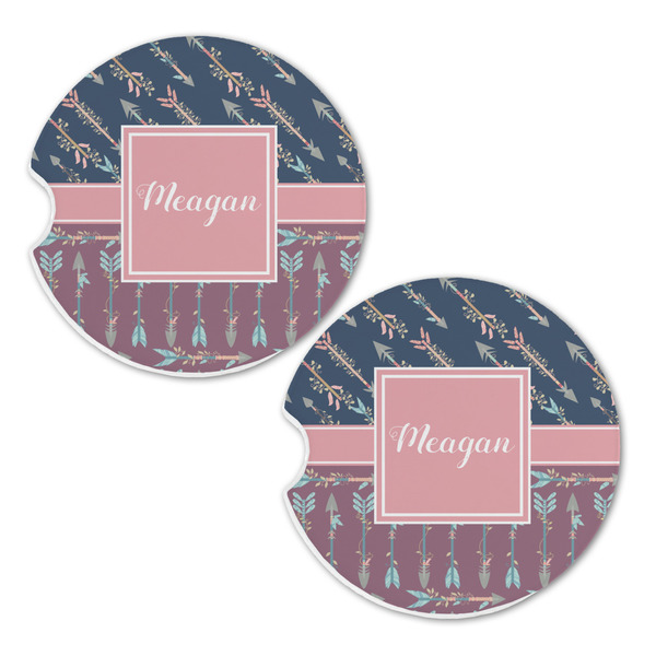Tribal Arrows Sandstone Car Coasters - Set of 2