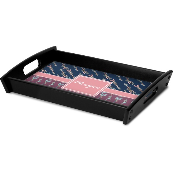 Tribal Arrows Serving Tray Black - Corner