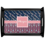 Tribal Arrows Black Wooden Tray - Small (Personalized)