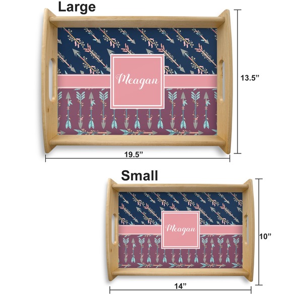 Tribal Arrows Serving Tray Wood Sizes