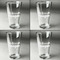 Tribal Arrows Set of Four Engraved Beer Glasses - Individual View
