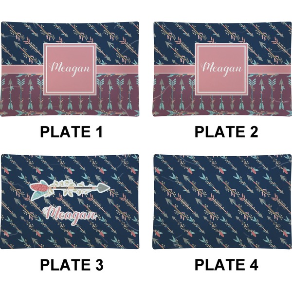 Tribal Arrows Set of Rectangular Appetizer / Dessert Plates (Approval)
