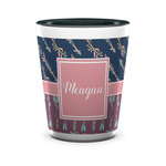 Tribal Arrows Ceramic Shot Glass - 1.5 oz - Two Tone - Set of 4 (Personalized)