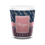 Tribal Arrows Ceramic Shot Glass - 1.5 oz - White - Set of 4 (Personalized)