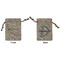 Tribal Arrows Small Burlap Gift Bag - Front and Back