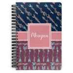 Tribal Arrows Spiral Notebook - 7x10 w/ Name or Text