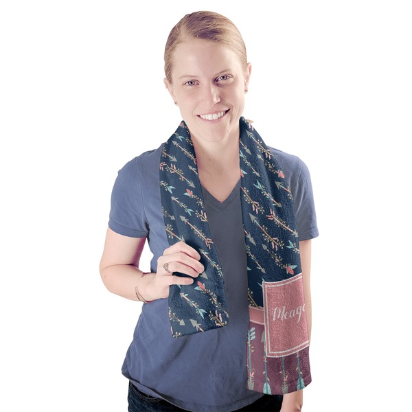 Tribal Arrows Sport Towel - Exercise use - Model