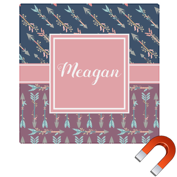 Custom Tribal Arrows Square Car Magnet - 10" (Personalized)