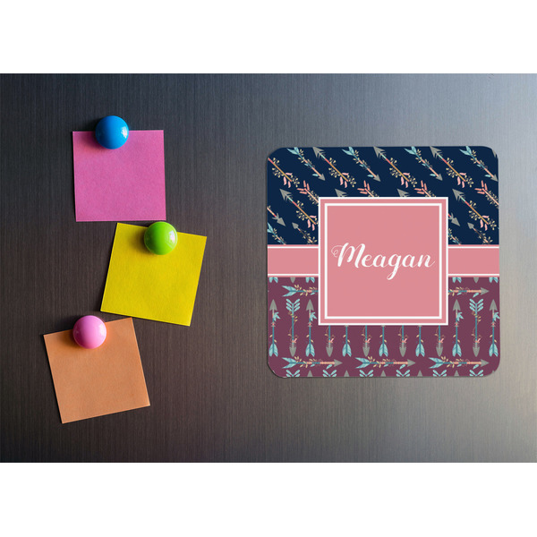 Tribal Arrows Square Fridge Magnet - LIFESTYLE