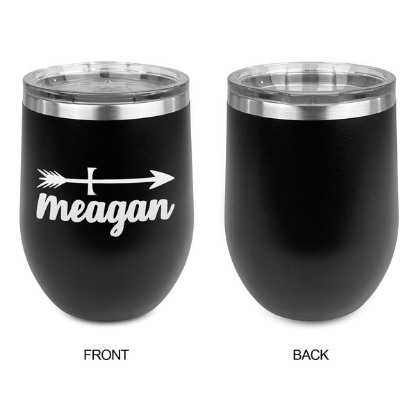 Tribal Arrows Stainless Wine Tumblers - Black - Single Sided - Approval