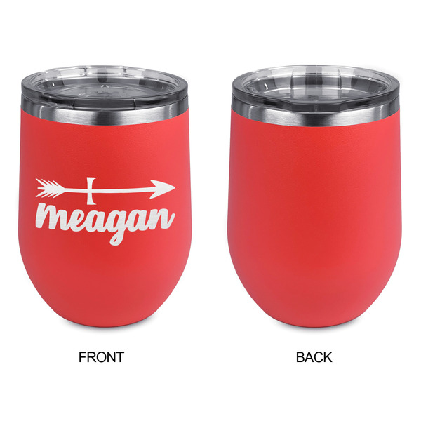 Tribal Arrows Stainless Wine Tumblers - Coral - Single Sided - Approval