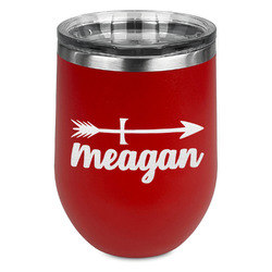 Tribal Arrows Stemless Stainless Steel Wine Tumbler - Red - Single Sided (Personalized)
