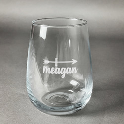Tribal Arrows Stemless Wine Glass - Engraved (Personalized)