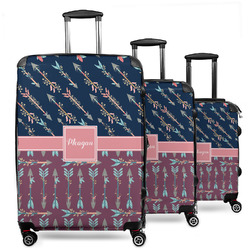 Tribal Arrows 3 Piece Luggage Set - 20" Carry On, 24" Medium Checked, 28" Large Checked (Personalized)