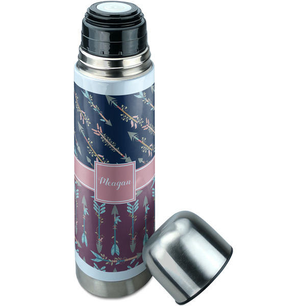 Tribal Arrows Thermos - Lid Off