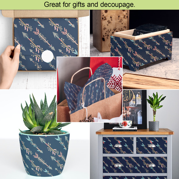 Tribal Arrows Tissue Paper - In Use Collage