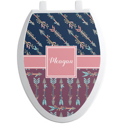 Tribal Arrows Toilet Seat Decal - Elongated (Personalized)