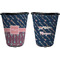 Tribal Arrows Trash Can Black - Front and Back - Apvl