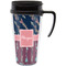 Tribal Arrows Travel Mug with Black Handle - Front