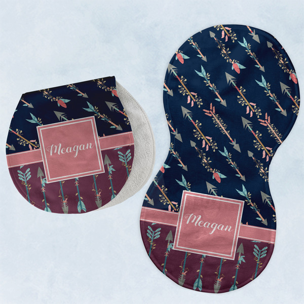 Tribal Arrows Two Peanut Shaped Burps - Open and Folded