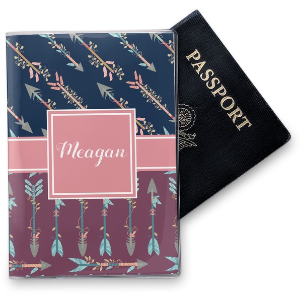 Custom Tribal Arrows Vinyl Passport Holder (Personalized)