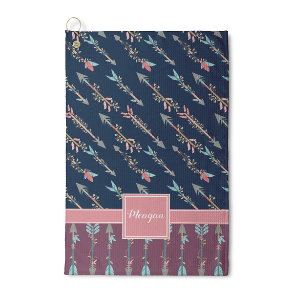 Custom Tribal Arrows Waffle Weave Golf Towel (Personalized)