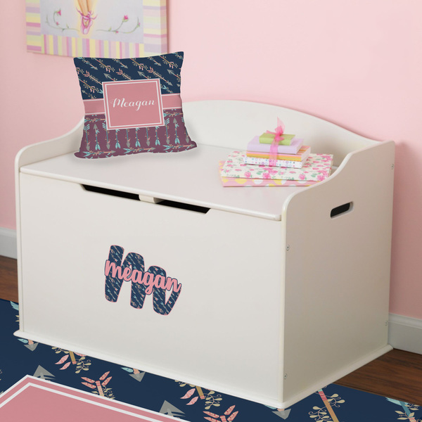 Tribal Arrows Wall Name & Initial Small on Toy Chest