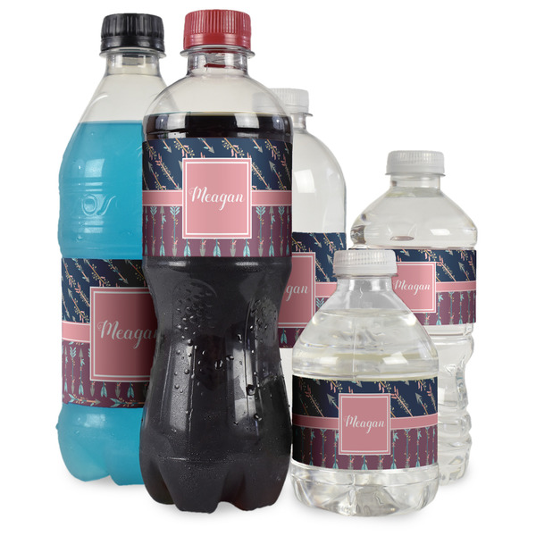 Tribal Arrows Water Bottle Label - Multiple Bottle Sizes