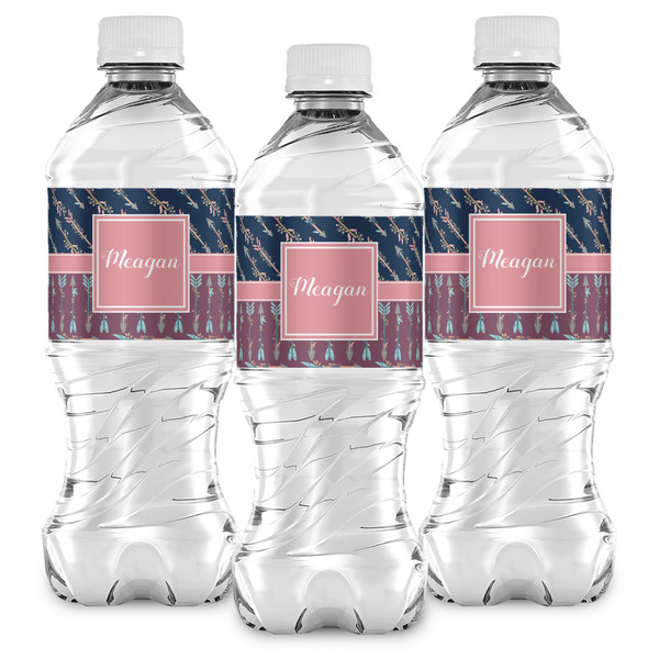 Tribal Arrows Water Bottle Labels - Front View