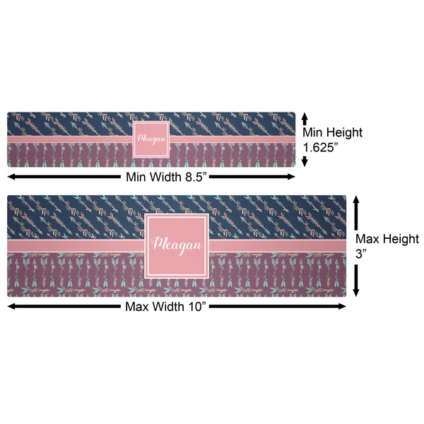Tribal Arrows Water Bottle Labels w/ Dimensions