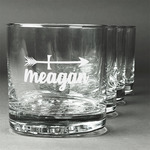 Tribal Arrows Whiskey Glasses (Set of 4) (Personalized)