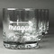 Tribal Arrows Whiskey Glasses Set of 4 - Engraved Front