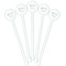 Tribal Arrows White Plastic 5.5" Stir Stick - Fan View